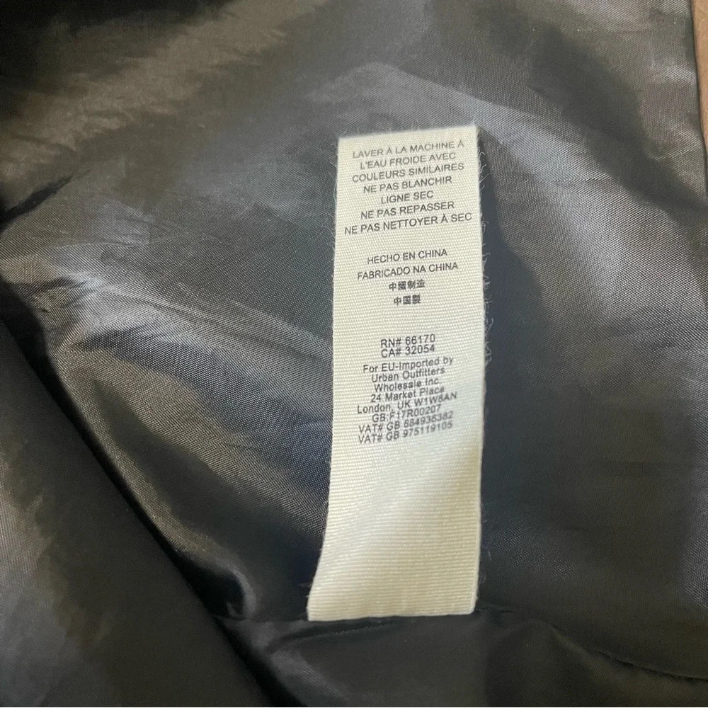 Free People Faux Leather Mini Skirt Brown Women’s Size 12 Boho Zip Closure - Picture 10 of 10